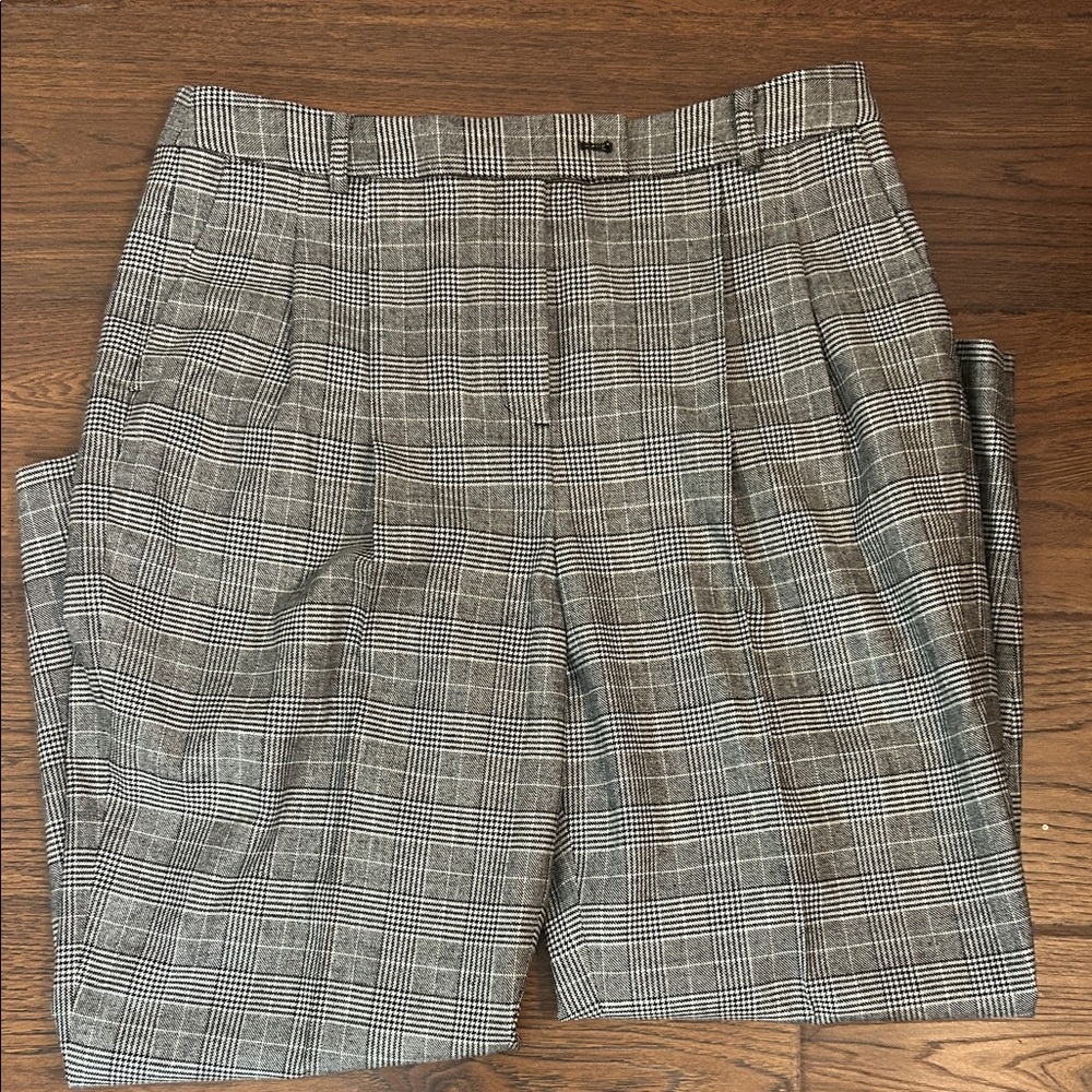 Brooks Brothers Black and White Plaid women’s dress pants